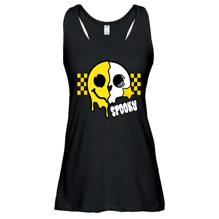 Spooky Retro Smile Skeleton Halloween Ladies Essential Flowy Tank