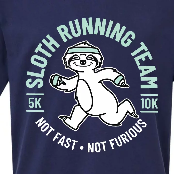 Sloth Running Team Not Fast Not Furious Sueded Cloud Jersey T-Shirt