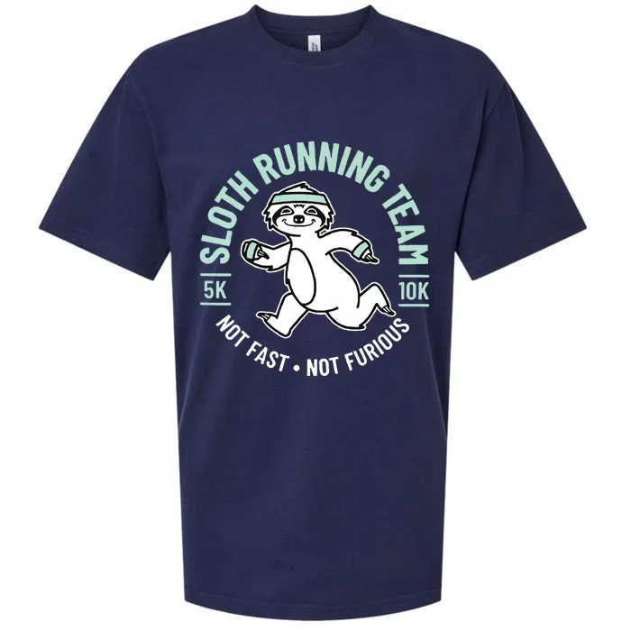 Sloth Running Team Not Fast Not Furious Sueded Cloud Jersey T-Shirt