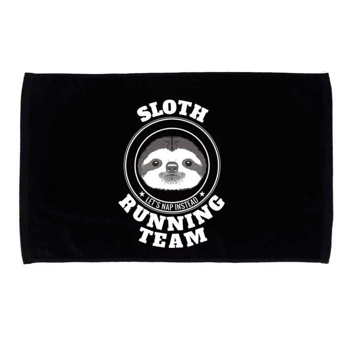 SLOTH Running Team T Lets Take A Nap Instead Funny Tee Microfiber Hand Towel