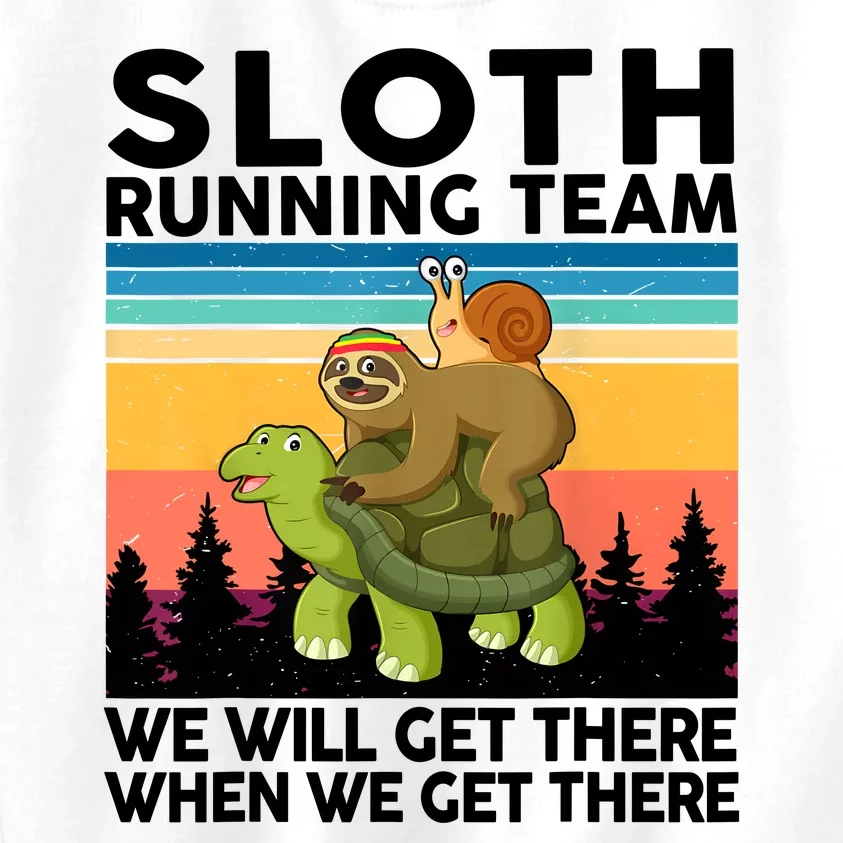 Sloth Running Team Women Men Gift Funny Running Kids Sweatshirt