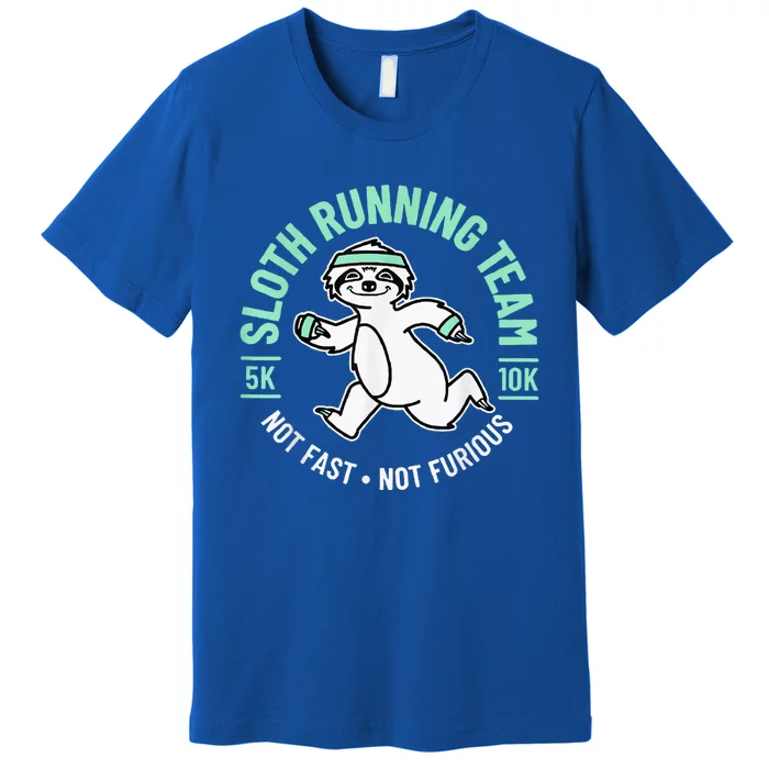 Sloth Running Team Not Fast Not Furious Premium T-Shirt