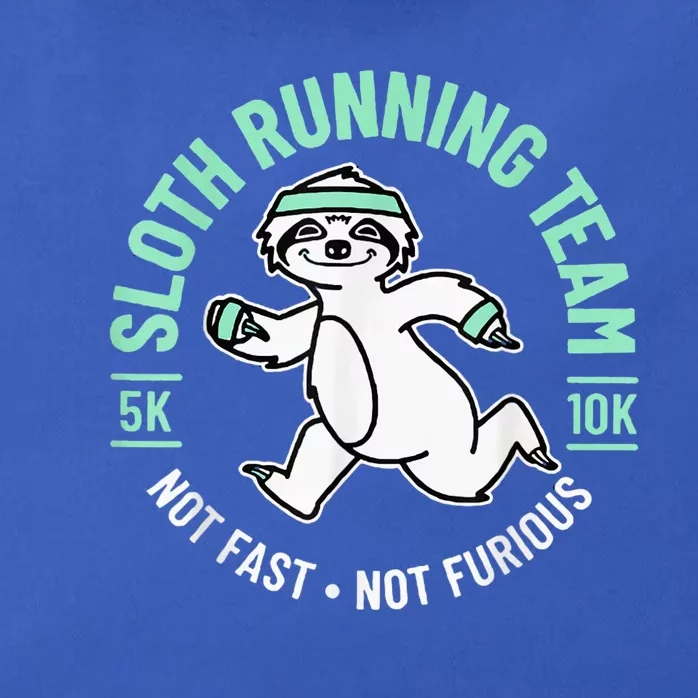 Sloth Running Team Not Fast Not Furious Zip Tote Bag