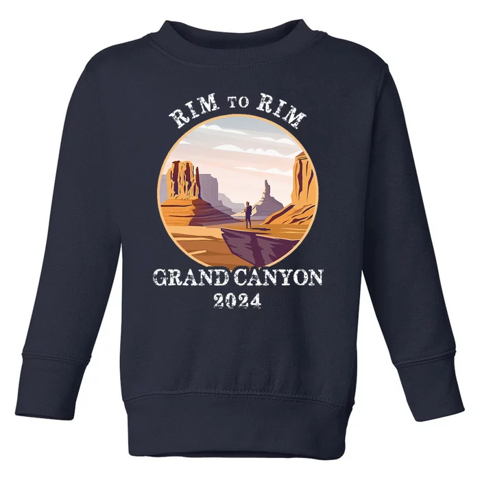 South Rim To North Rim Grand Canyon National Park Hiking Toddler Sweatshirt