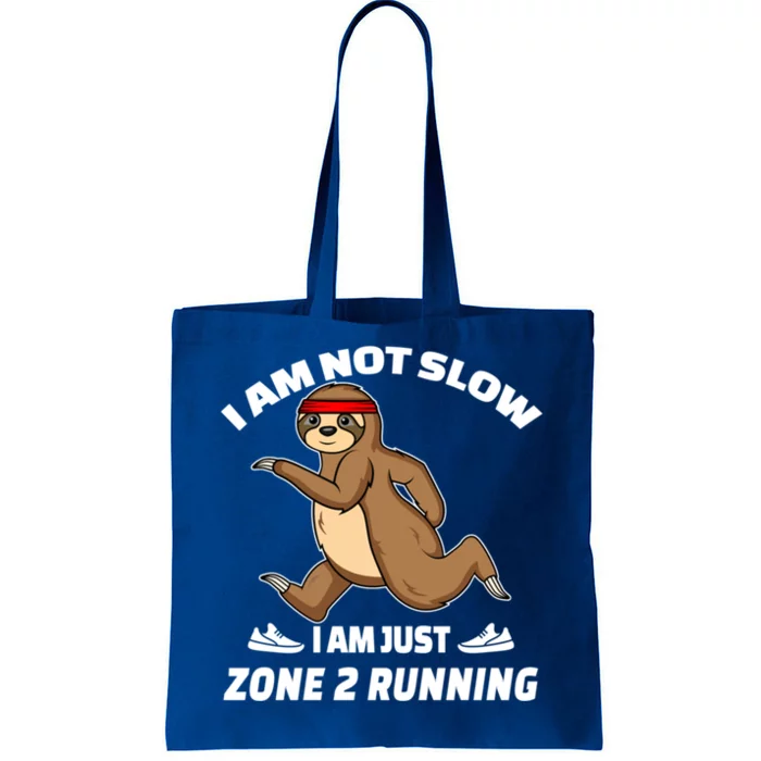 Sloth Running Team Slow Runner Im Just Zone 2 Running Gift Tote Bag