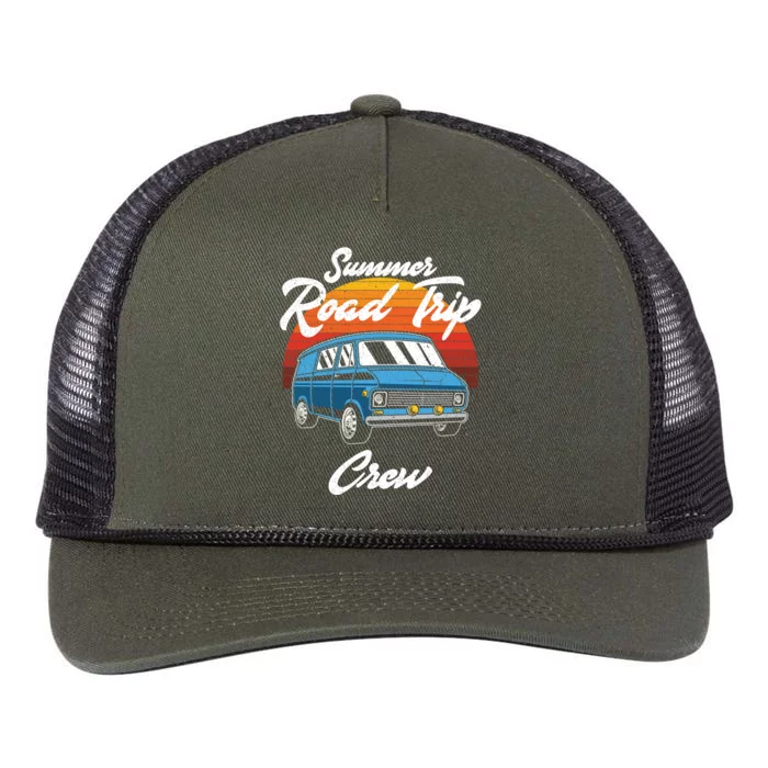 Summer Road Trip Crew Gift Retro Rope Trucker Hat Cap