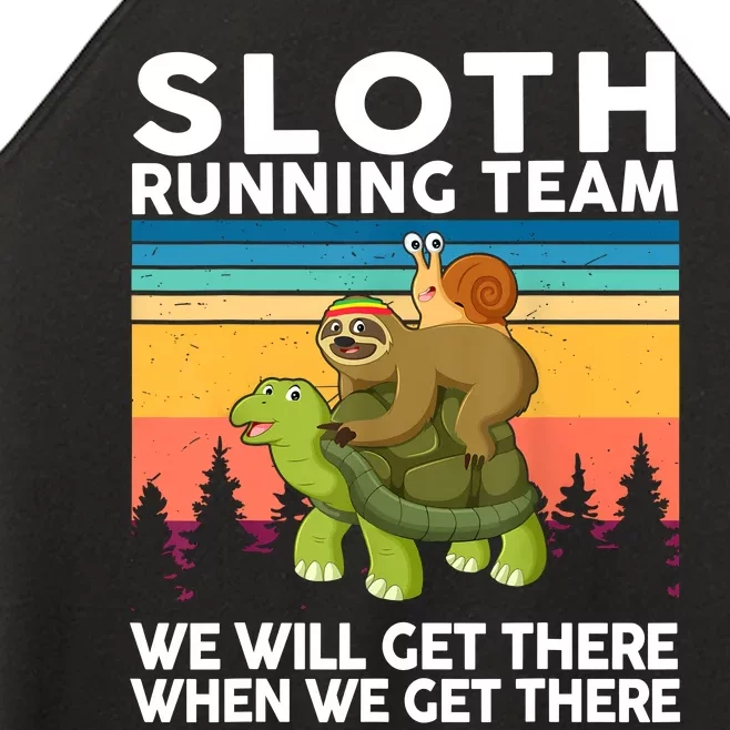 Sloth Running Team Women Men Gift Funny Running Women’s Perfect Tri Rocker Tank