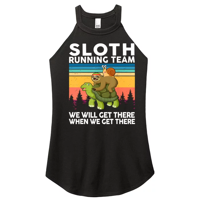 Sloth Running Team Women Men Gift Funny Running Women’s Perfect Tri Rocker Tank