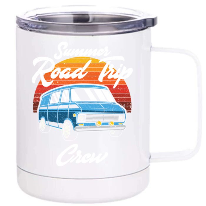 Summer Road Trip Crew Cute Gift Front & Back 12oz Stainless Steel Tumbler Cup