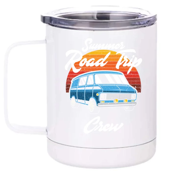 Summer Road Trip Crew Cute Gift Front & Back 12oz Stainless Steel Tumbler Cup