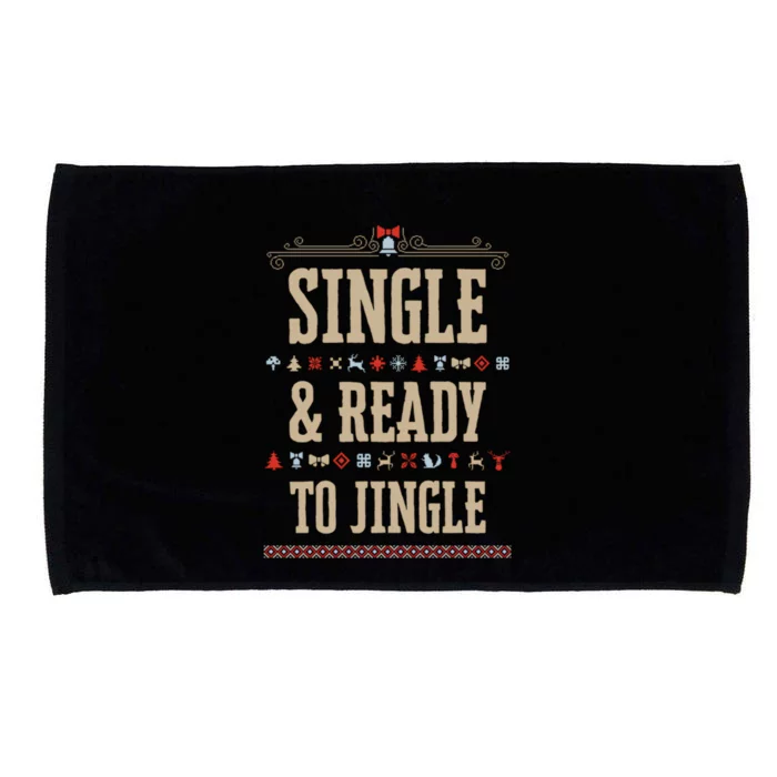 Single & Ready To Jingle Chrismas Microfiber Hand Towel