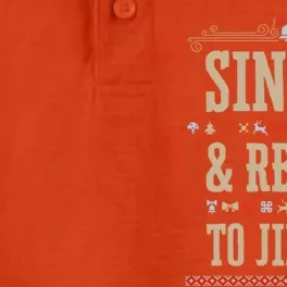 Single & Ready To Jingle Christmas Dry Zone Grid Performance Polo