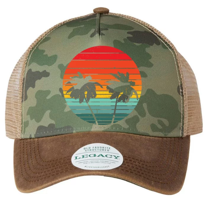 Summer Retro Tropical Sunset Legacy Tie Dye Trucker Hat