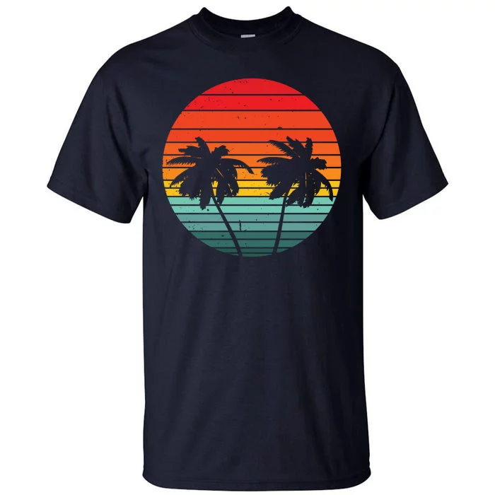 Summer Retro Tropical Sunset Tall T-Shirt