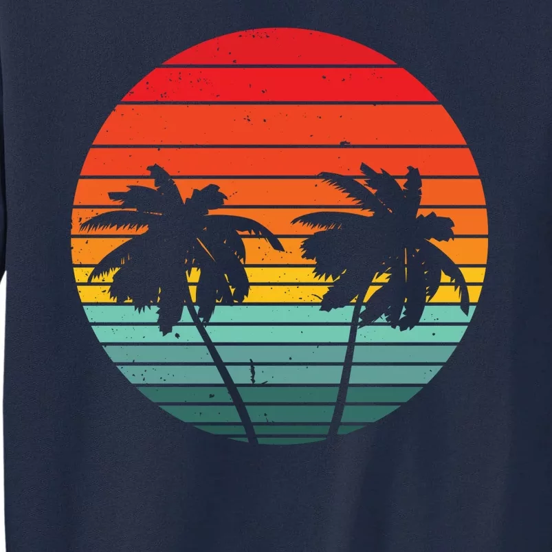 Summer Retro Tropical Sunset Tall Sweatshirt