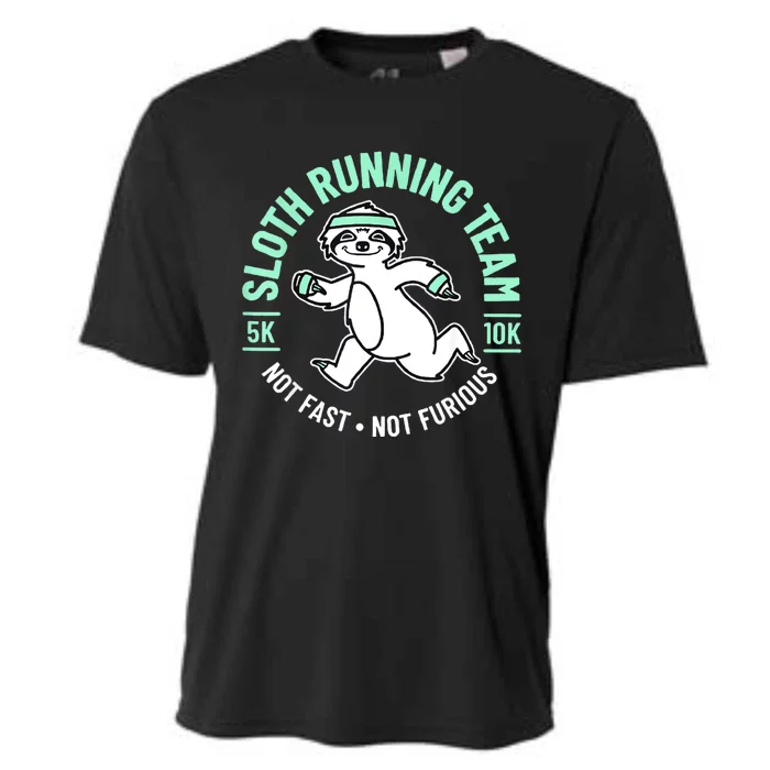 Sloth Running Team Not Fast Not Furious Cooling Performance Crew T-Shirt