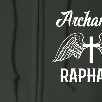 Saint Raphael The Archangel Traditional Catholic Prayer Full Zip Hoodie