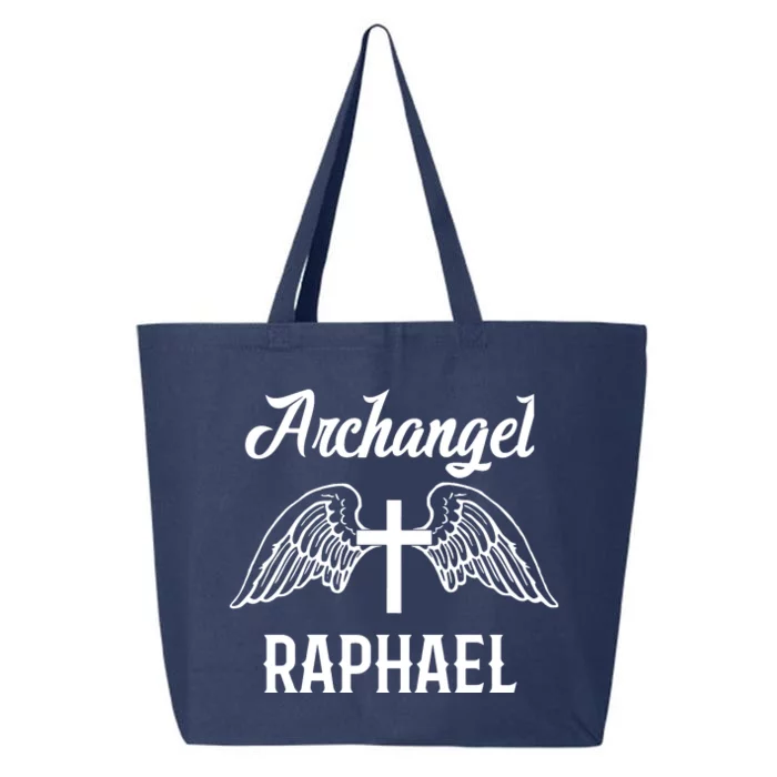 Saint Raphael The Archangel Traditional Catholic Prayer 25L Jumbo Tote