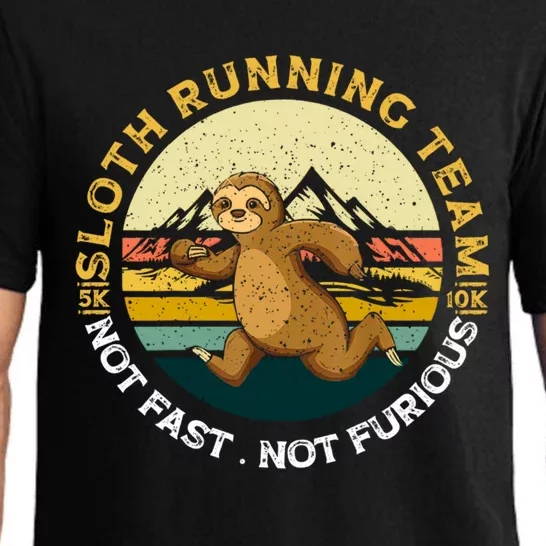 Sloth Running Team Not Fast Not Furious Gift Pajama Set