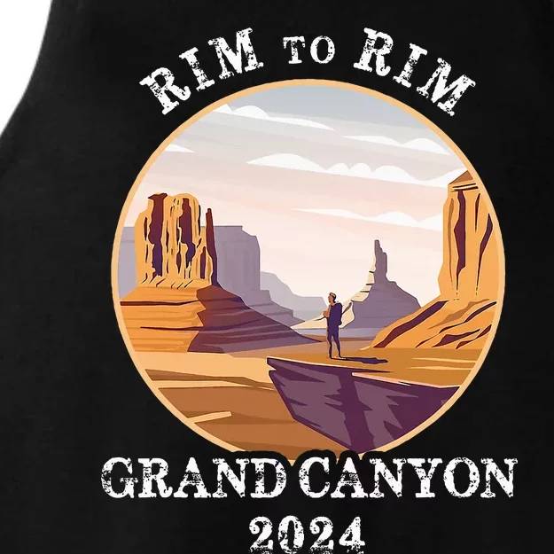 South Rim To North Rim Grand Canyon National Park Hiking Ladies Tri-Blend Wicking Tank