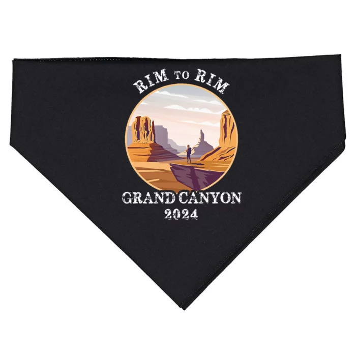 South Rim To North Rim Grand Canyon National Park Hiking USA-Made Doggie Bandana