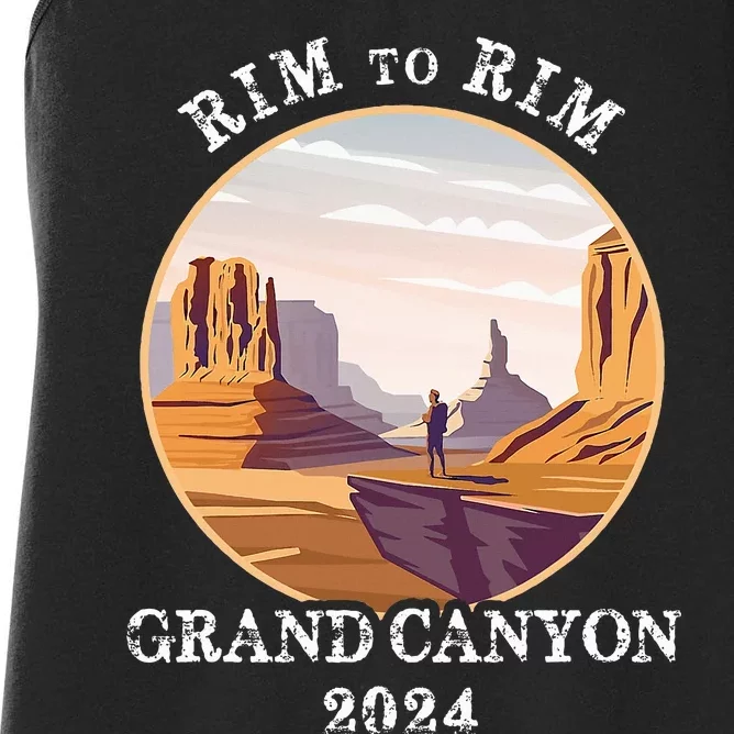 South Rim To North Rim Grand Canyon National Park Hiking Women's Racerback Tank