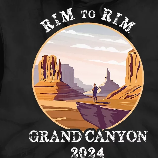 South Rim To North Rim Grand Canyon National Park Hiking Tie Dye Hoodie