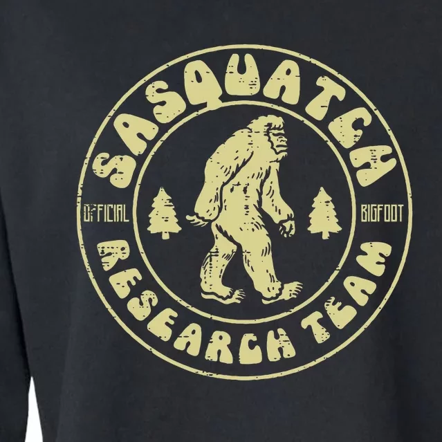 Sasquatch Research Team Funny Bigfoot Yeti Cropped Pullover Crew