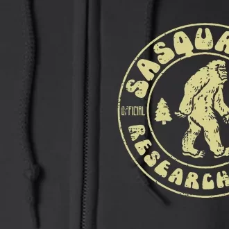 Sasquatch Research Team Funny Bigfoot Yeti Full Zip Hoodie