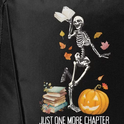 Skeleton Reading Teacher Halloween Librarian City Backpack