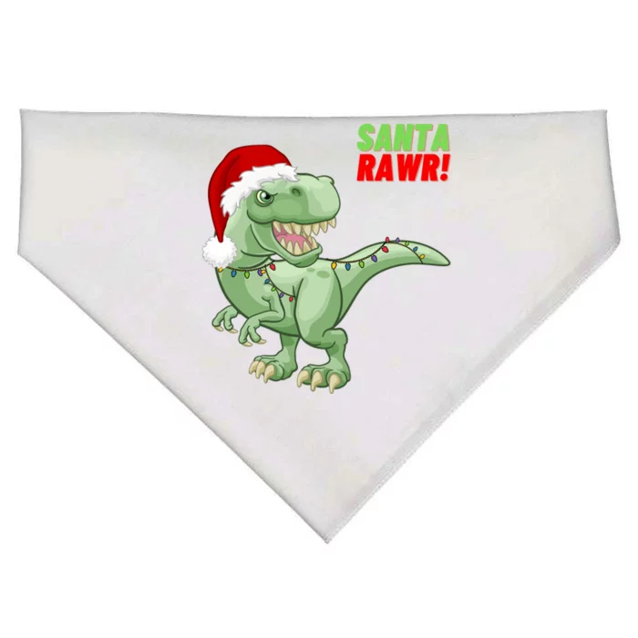 Santa Rawr! Tee Fa Ra Rawr Dinosaur Tgiftrex Christmas Gift USA-Made Doggie Bandana