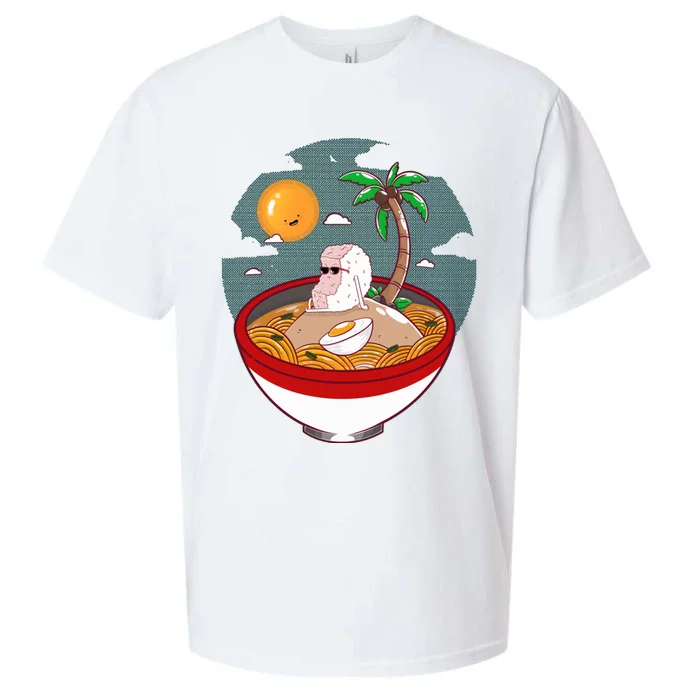 Summer Ramen Tropical Inspired Design For The Ultimate Beach Vibes Sueded Cloud Jersey T-Shirt