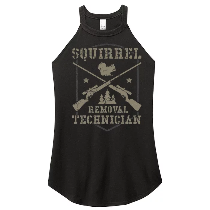 Squirrel Removal Technician Squirrel Hunting Squirrel Hunter Women’s Perfect Tri Rocker Tank