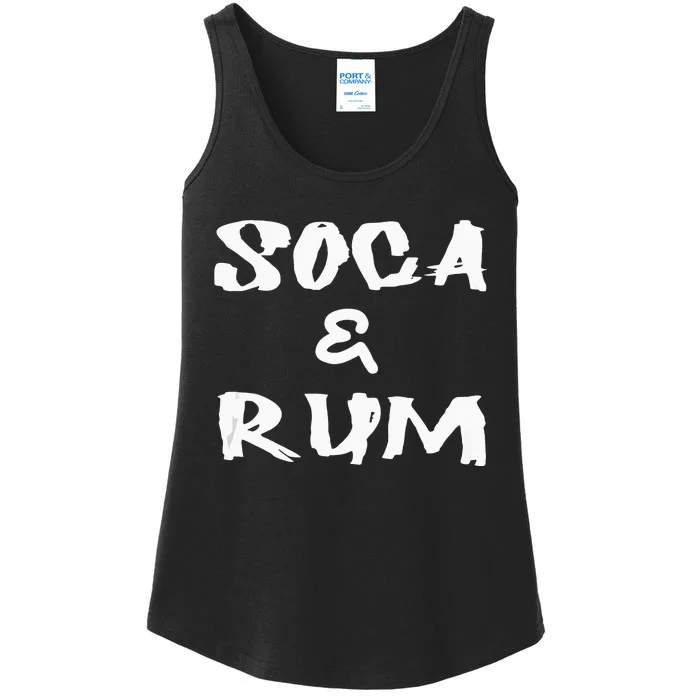 Soca & Rum Trinidad And Tobago Island Caribbean Music Ladies Essential Tank