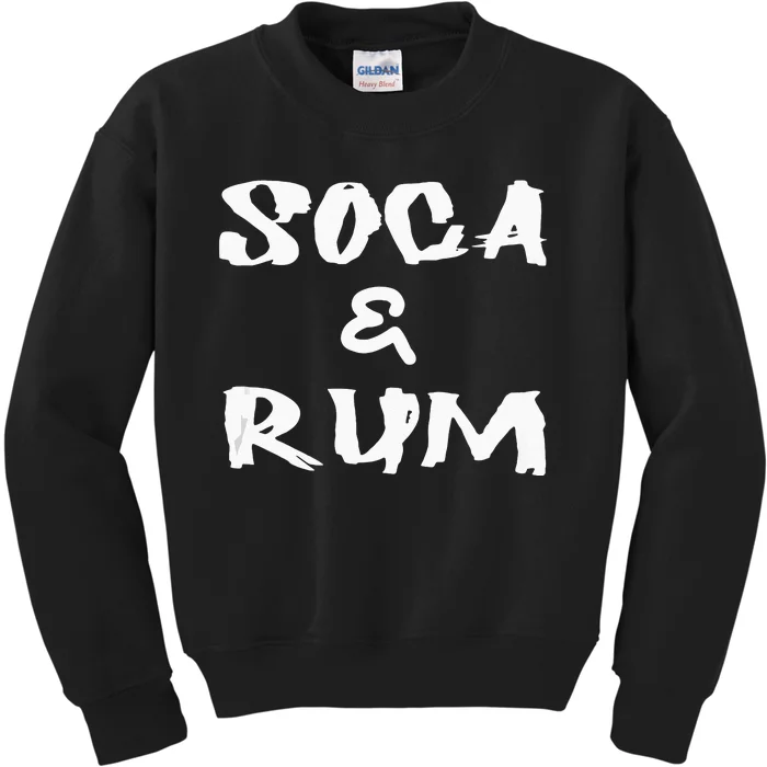 Soca & Rum Trinidad And Tobago Island Caribbean Music Kids Sweatshirt