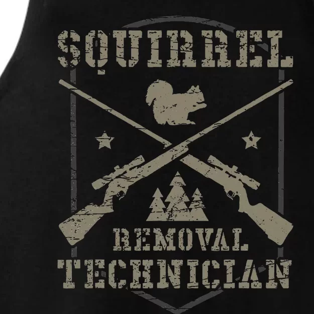 Squirrel Removal Technician Squirrel Hunting Squirrel Hunter Ladies Tri-Blend Wicking Tank