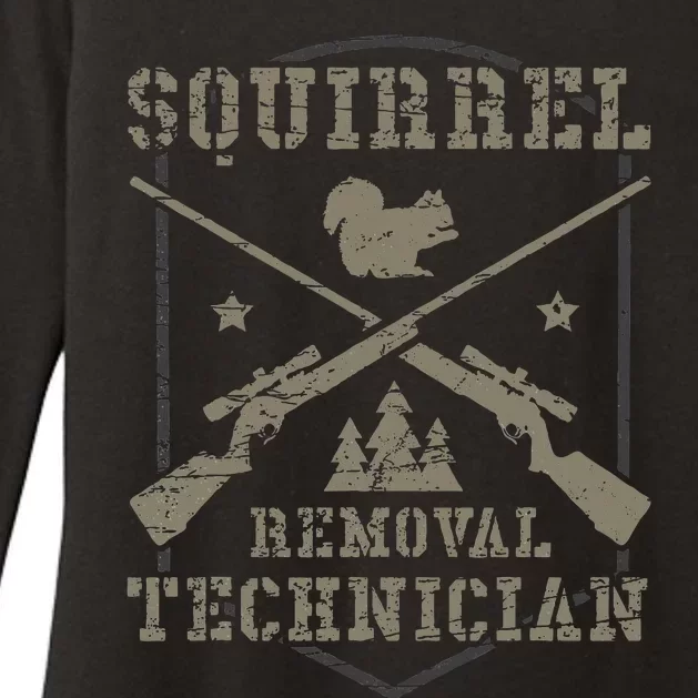 Squirrel Removal Technician Squirrel Hunting Squirrel Hunter Womens CVC Long Sleeve Shirt