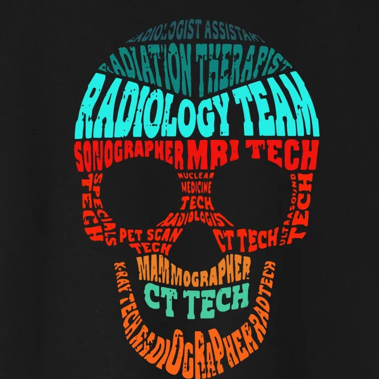 Skull Radiologic Technologist Women's Crop Top Tee