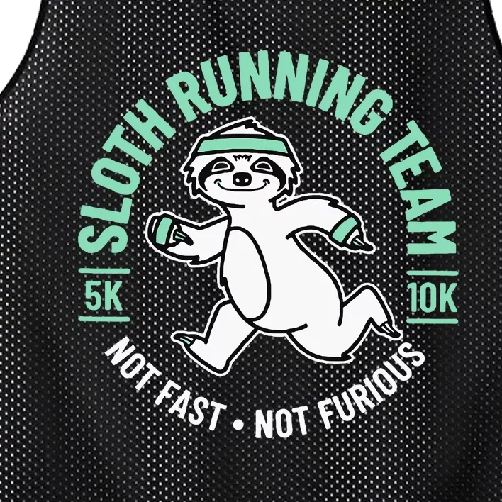 Sloth Running Team Not Fast Not Furious Mesh Reversible Basketball Jersey Tank