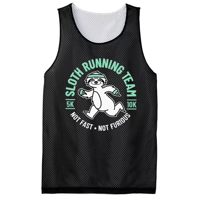 Sloth Running Team Not Fast Not Furious Mesh Reversible Basketball Jersey Tank