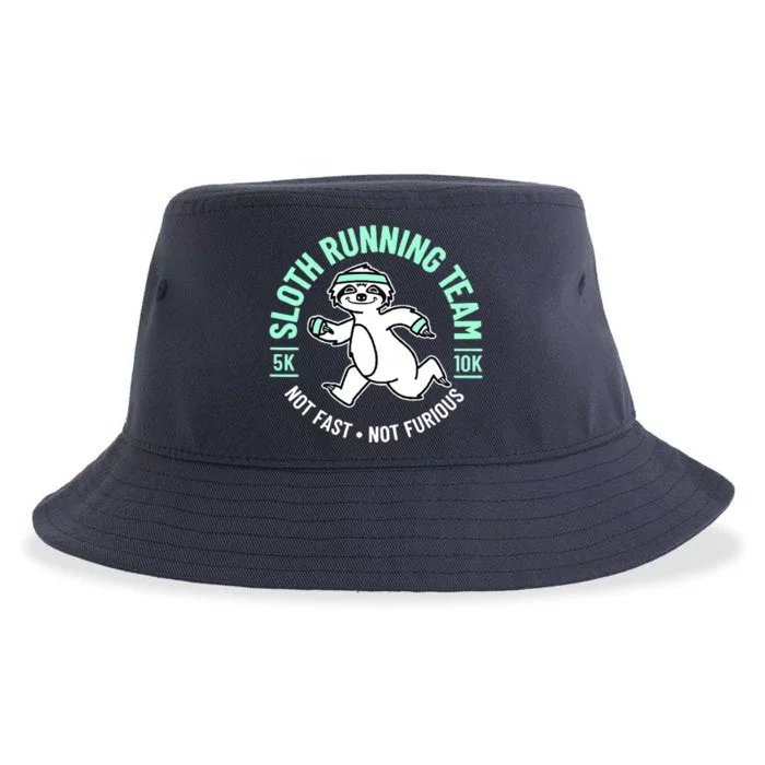 Sloth Running Team Not Fast Not Furious Sustainable Bucket Hat