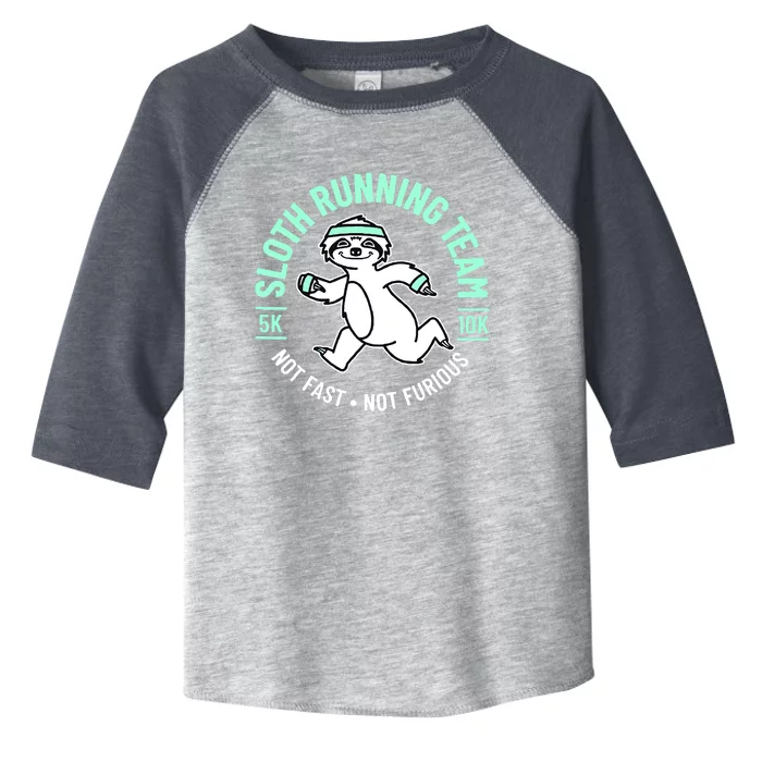 Sloth Running Team Not Fast Not Furious Toddler Fine Jersey T-Shirt