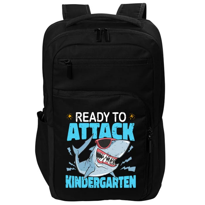 Shark Ready To Attack Kindergarten First Day Of School Impact Tech Backpack