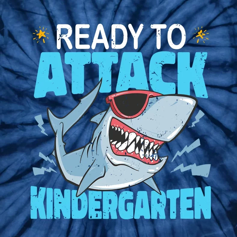 Shark Ready To Attack Kindergarten First Day Of School Tie-Dye T-Shirt