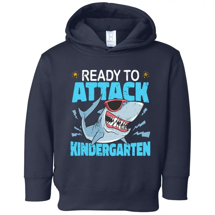 Shark Ready To Attack Kindergarten First Day Of School Toddler Hoodie