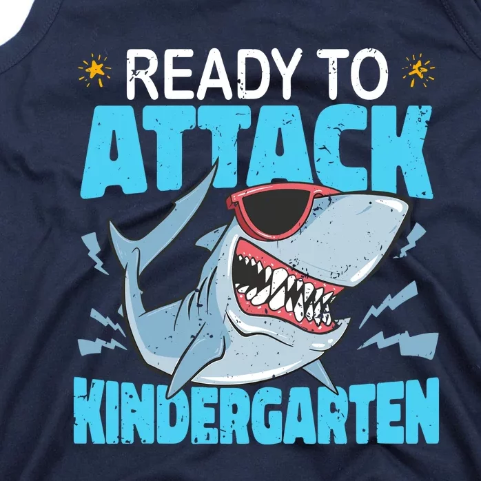 Shark Ready To Attack Kindergarten First Day Of School Tank Top