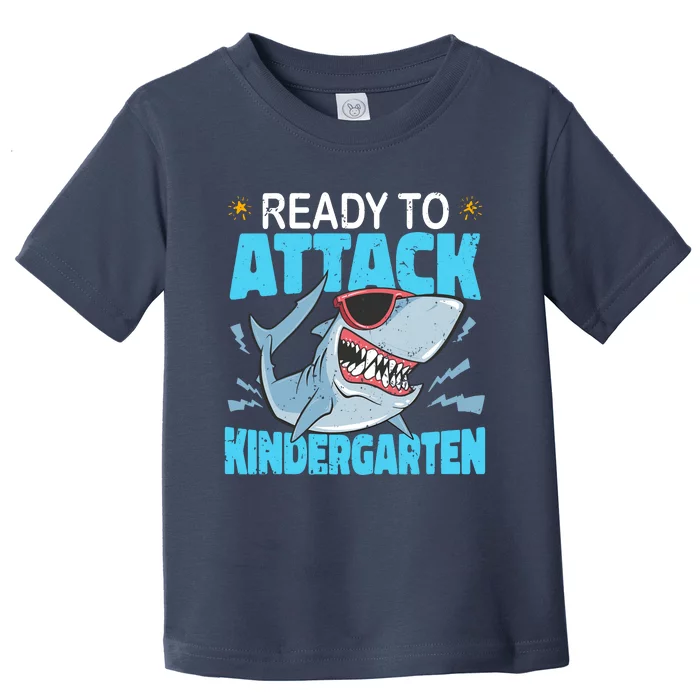 Shark Ready To Attack Kindergarten First Day Of School Toddler T-Shirt