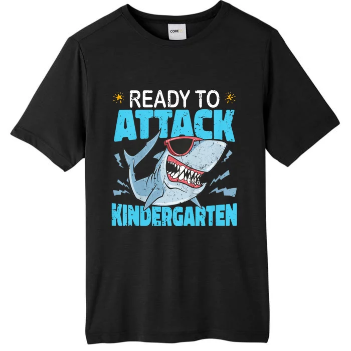 Shark Ready To Attack Kindergarten First Day Of School ChromaSoft Performance T-Shirt