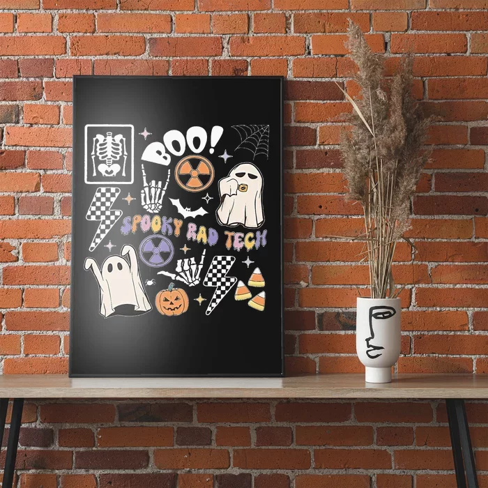 Spooky Rad Tech Retro Radiologist Halloween Xray Tech Poster