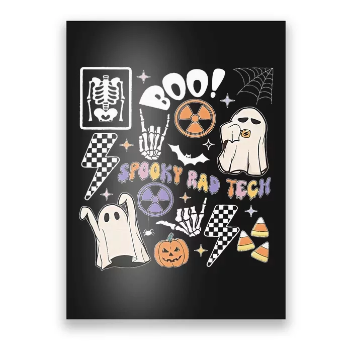 Spooky Rad Tech Retro Radiologist Halloween Xray Tech Poster